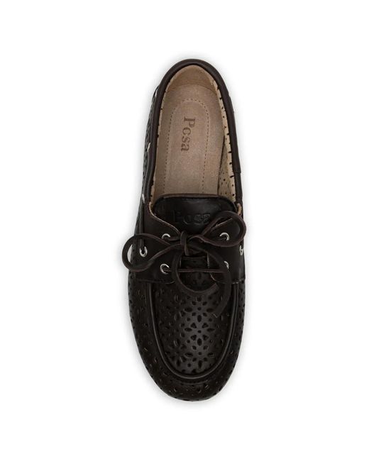 POSA White Perforated Loafers