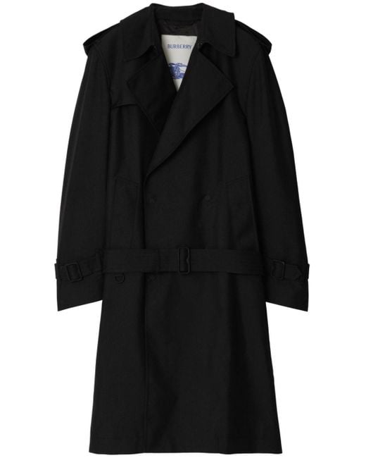 Burberry Black Double-breasted Belted Trench Coat