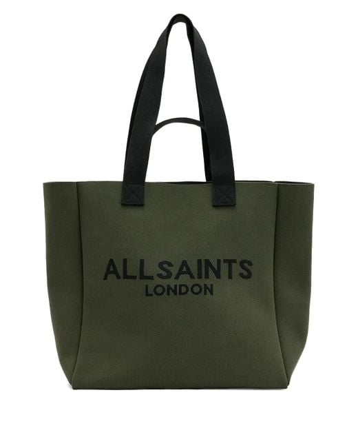 AllSaints Green Izzy Tote Bag