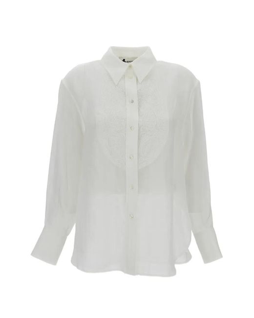 True Royal White Embroidered Shirt