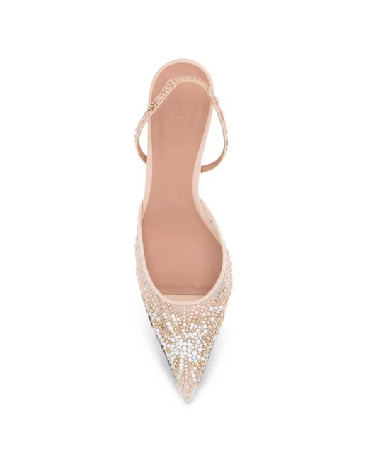 Gedebe Natural 55Mm Anitta Slingback Pumps