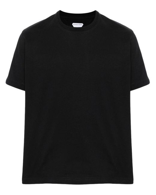 Short-sleeve cotton T-shirt Bottega Veneta de hombre de color Black