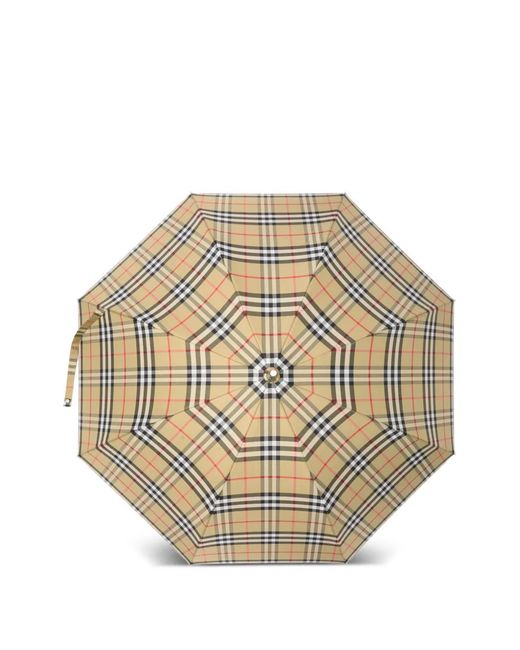 Burberry Natural Karierter Regenschirm