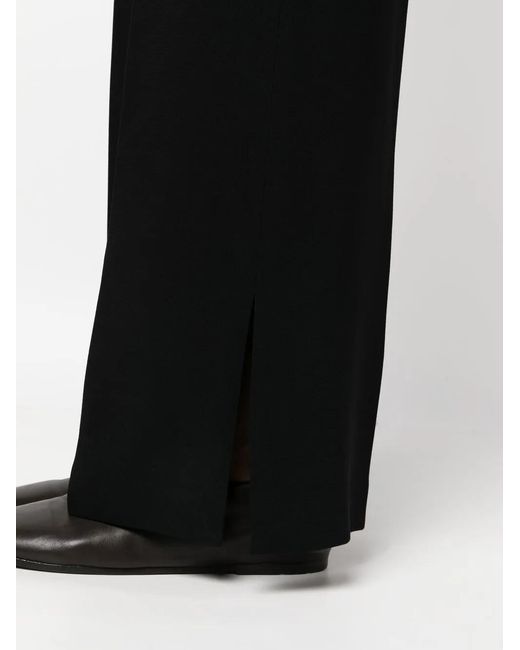 Alberto Biani Black Elasticated Waist Straight-Leg Trousers