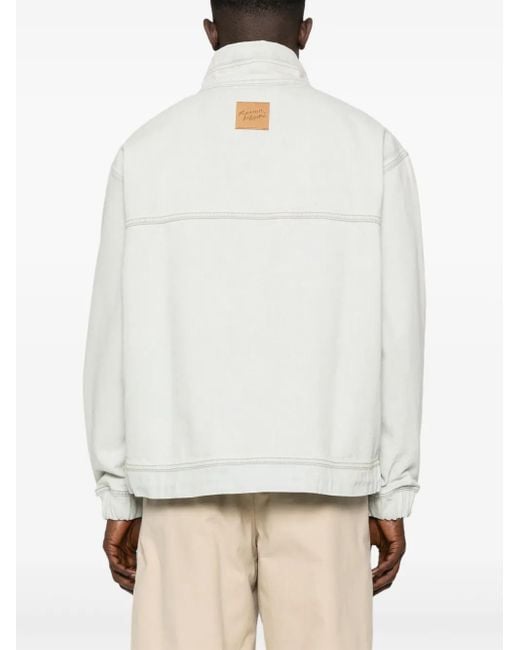 Veste En Jean À Patch Logo Maison Kitsuné pour homme en coloris White