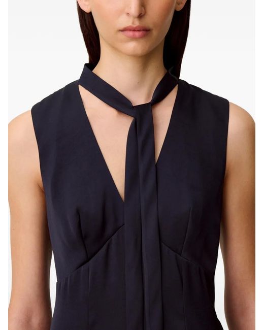 Claudie Pierlot Blue Tie Neck Jumpsuit