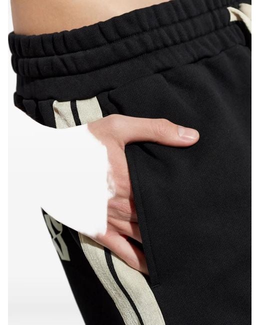 Palm Angels Black Pantalon De Jogging À Rayures Latérales for men