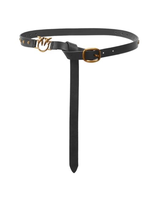 Ceinture En Cuir À Détails De Clous Pinko en coloris Black