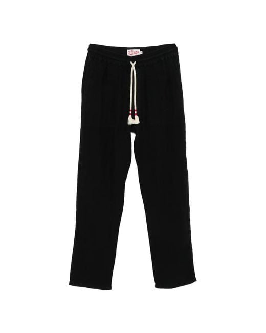 Mc2 Saint Barth Black Calais Drawstring Trousers for men