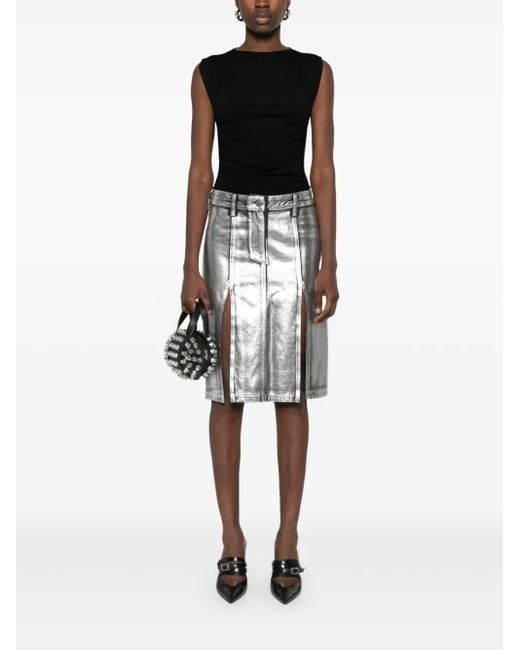 Alexander Wang Black Ruched Top