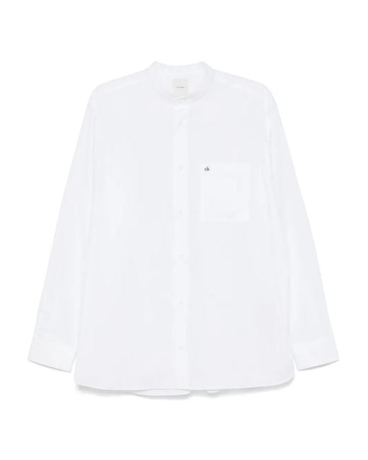 メンズ Calvin Klein ポプリン シャツ White