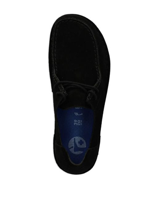 Birkenstock Black Suede Panelled Lace-Up Shoes
