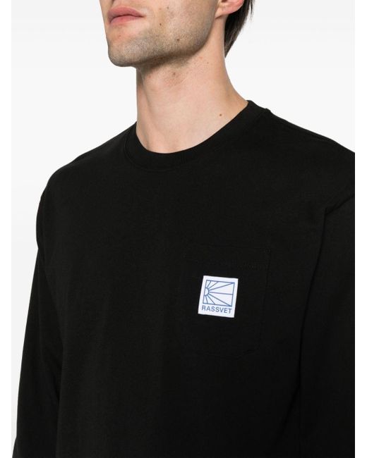 T-shirt en coton à patch logo Rassvet (PACCBET) pour homme en coloris Black