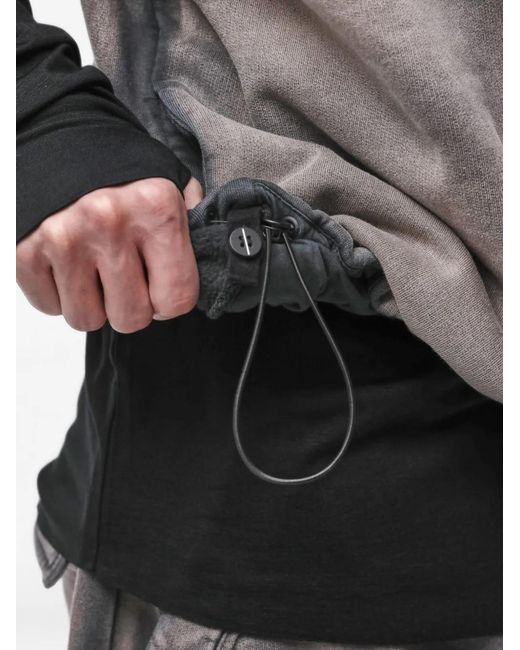 Thom Krom Gray Stone-Wash Hooded Vest for men