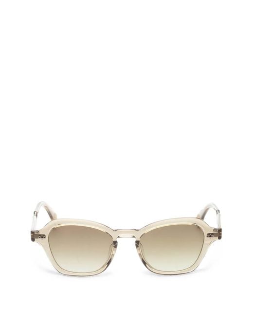 Garrett Leight Natural Rell Geometric-Frame Sunglasses