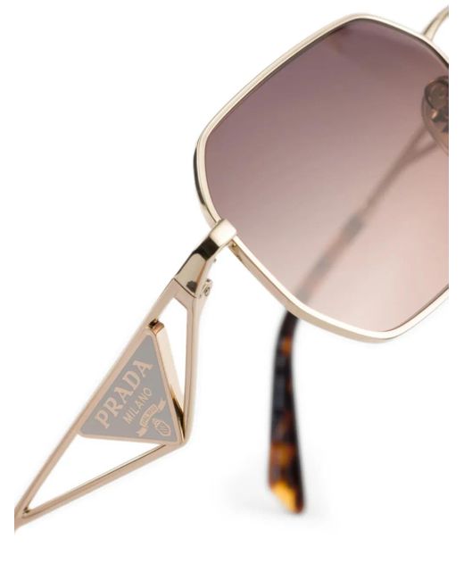 Prada Pink Triangle-Logo Sunglasses