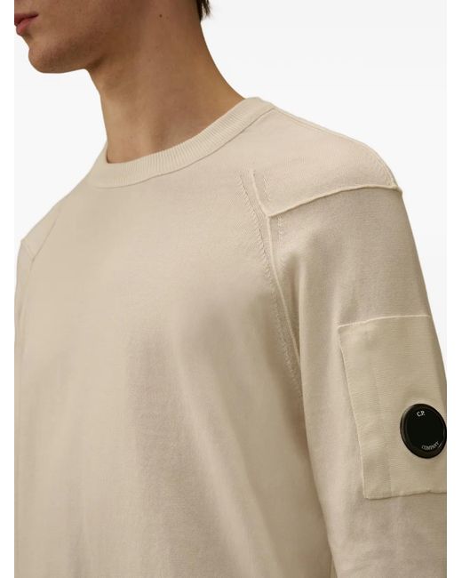 C P Company Natural Lens-Detail Cotton Sweater for men