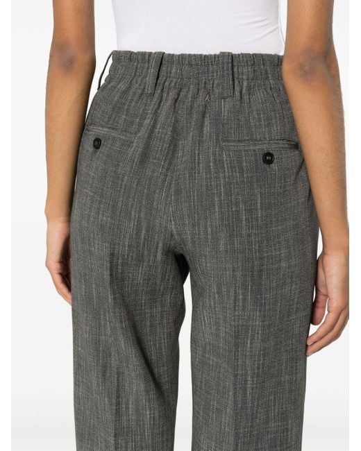 Golden Goose Deluxe Brand Gray High-waisted Tapered-leg Trousers