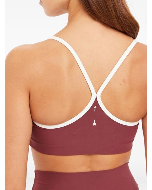 The Upside Red Samara Bowie Contrast Trim Sports Bra