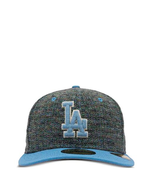 KTZ Green 59Fifty La Dodgers Tweed-Effect Fitted Cap for men