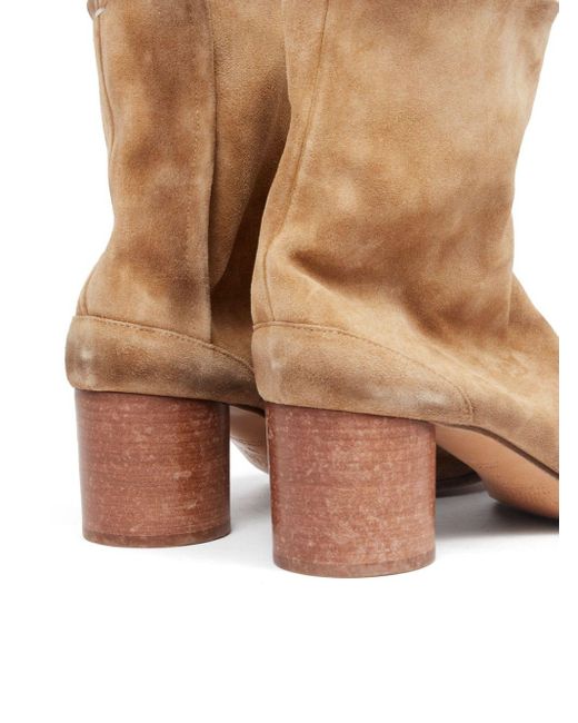 Maison Margiela Brown Tabi 60mm Leather Ankle Boots