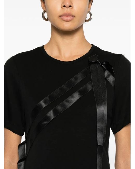 Simone Rocha Black Bow Sash T-Shirt