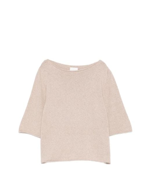 Allude Top Met Boothals in het Natural