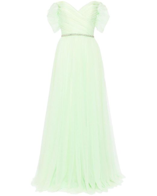 Jenny Packham Green Zinnia Embellished Gown