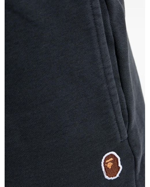 A Bathing Ape Blue Ape Head One Point Track Shorts