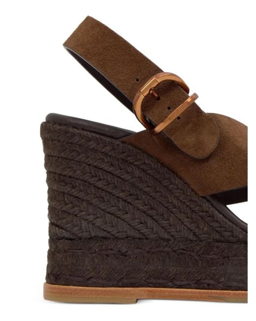 Castaner Brown Betina C Suede Wedge Sandals