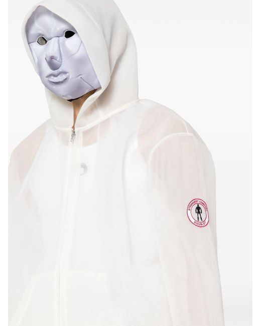 Chaqueta con capucha y diseño de máscara Doublet de hombre de color White