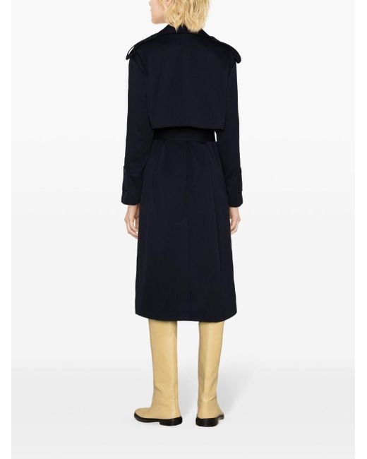 Claudie Pierlot Black Double-breasted Trench Coat