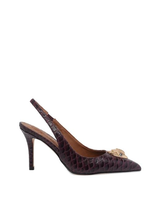 Kurt Geiger Brown Belgravia Snake-Print Slingback Pumps