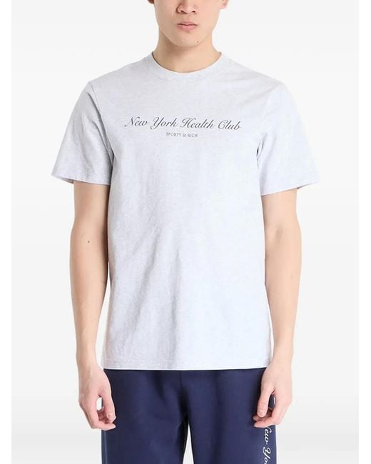 Sporty & Rich White T-Shirt New York Health Club