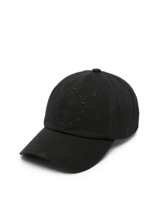 Etudes Studio Black Europa Star-Embroidered Cap