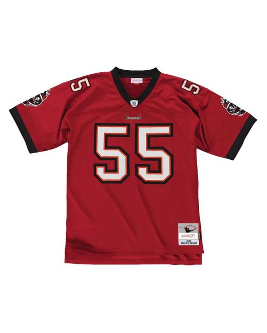 メンズ Mitchell & Ness レガシー "nfl Tampa Bay Buccaneers 2002 Derrick Brooks" ジャージ Red