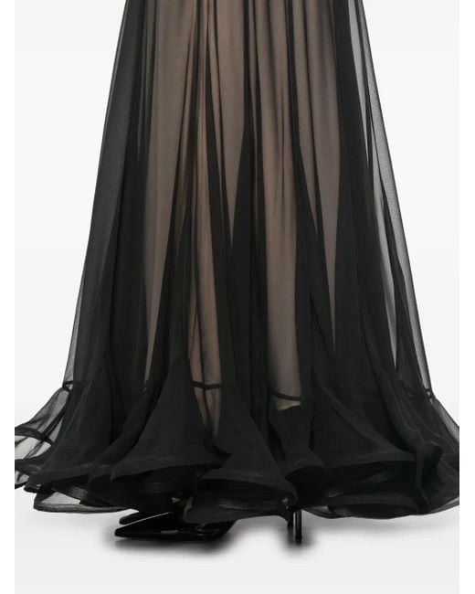 Zimmermann Black Illustration Flounce Skirt