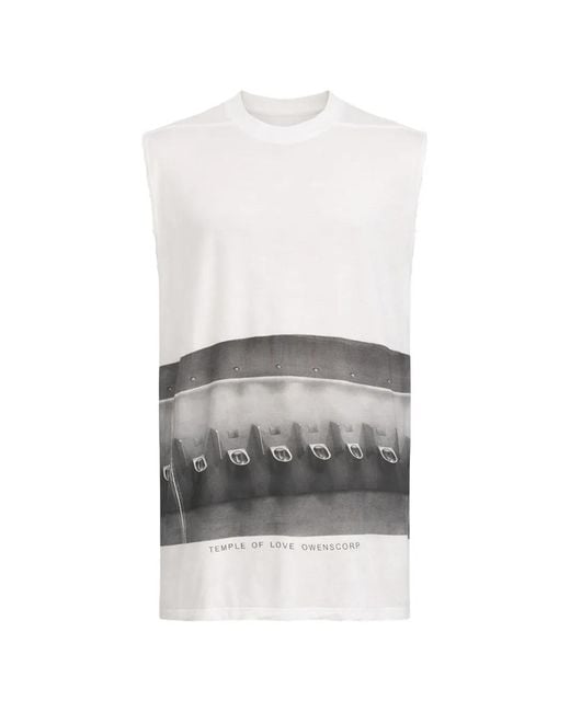 Rick Owens White Rick S Jumbo Sleeveless Top for men