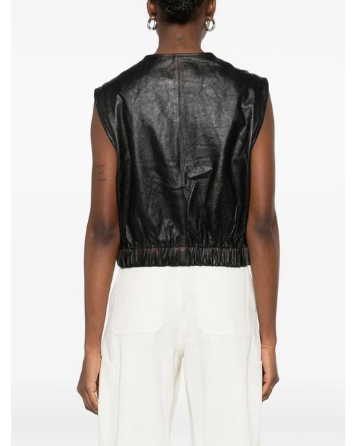 Giorgio Brato Black Zip Sleeveless Jacket