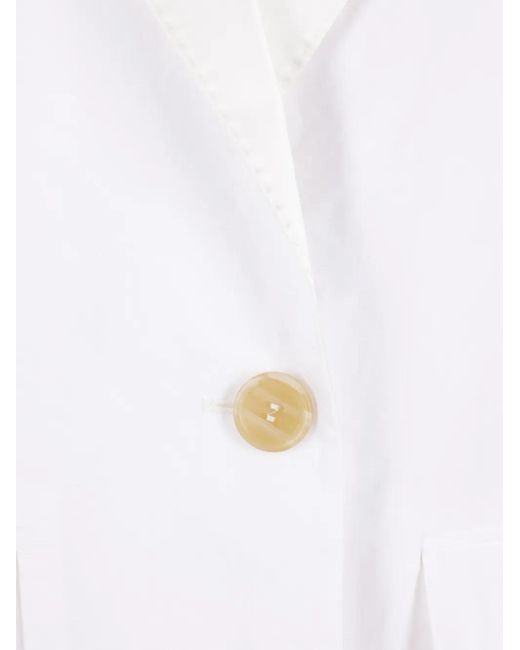 Brunello Cucinelli White Single-breasted Gilet