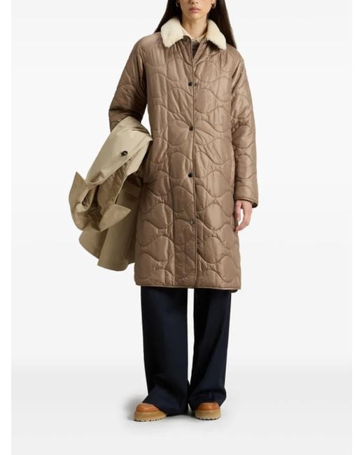 Woolrich Natural Faux-Fur Collar Coat