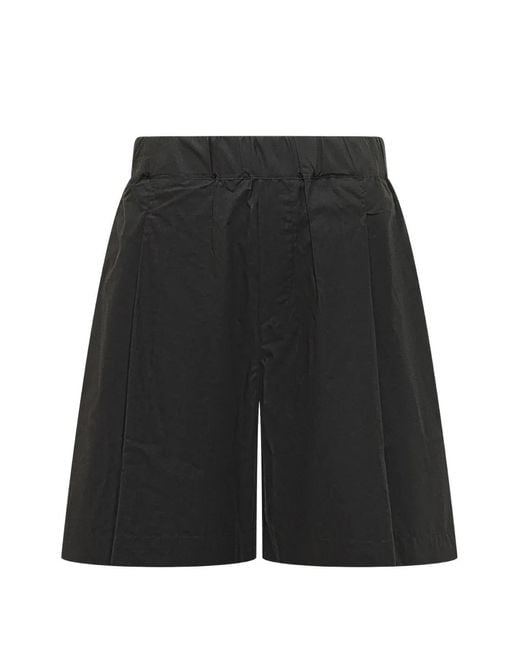 A PAPER KID Black Logo-Patch Shorts for men