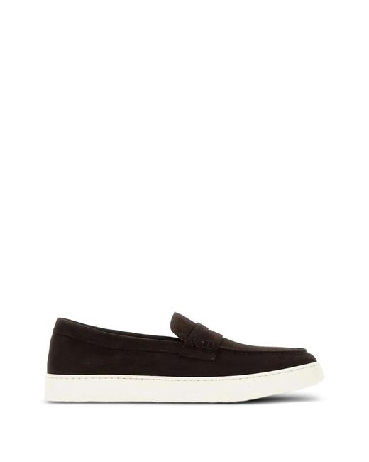 Doucal's White Suede Slip-On Loafers for men