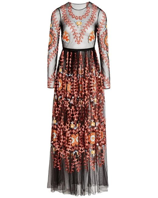 Giambattista Valli Red Besticktes Tüllkleid