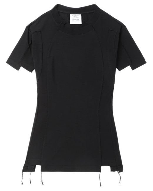 T-shirt à détails de découpes Vetements en coloris Black