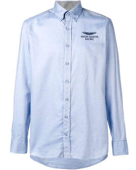 Hackett X Aston Martin Racing Shirt in het Blue voor heren