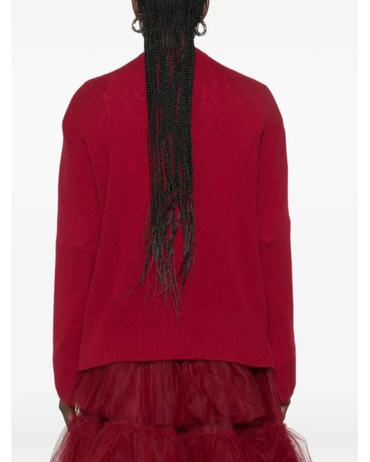 Be You Red Crew-Neck Raglan-Sleeve Sweater
