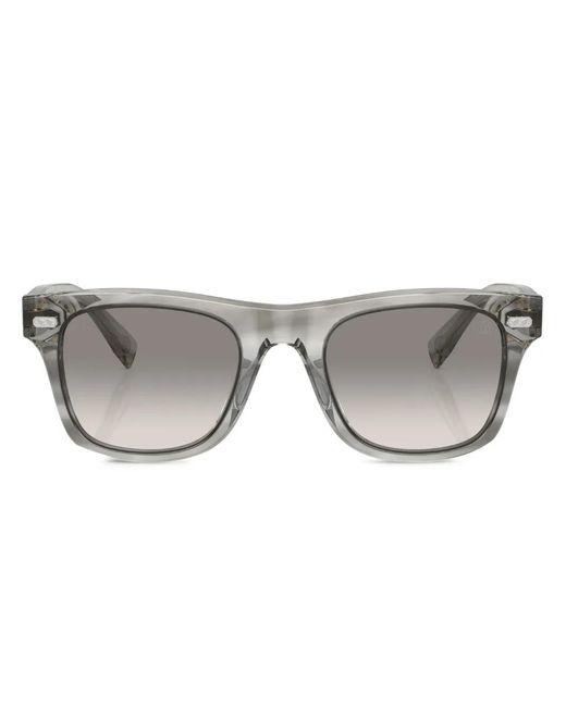 Brunello Cucinelli Gray Bc4002s Square-frame Sunglasses