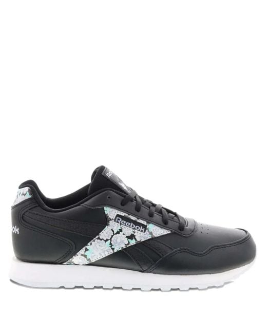 Reebok Black Cl Harman Run Floral-Print Sneakers