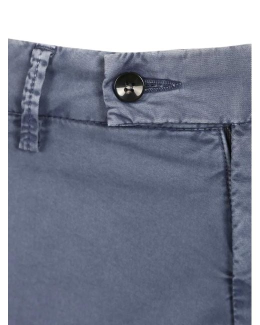 Al Duca D'aosta Blue Pantalon Chino Teint En Pièce for men